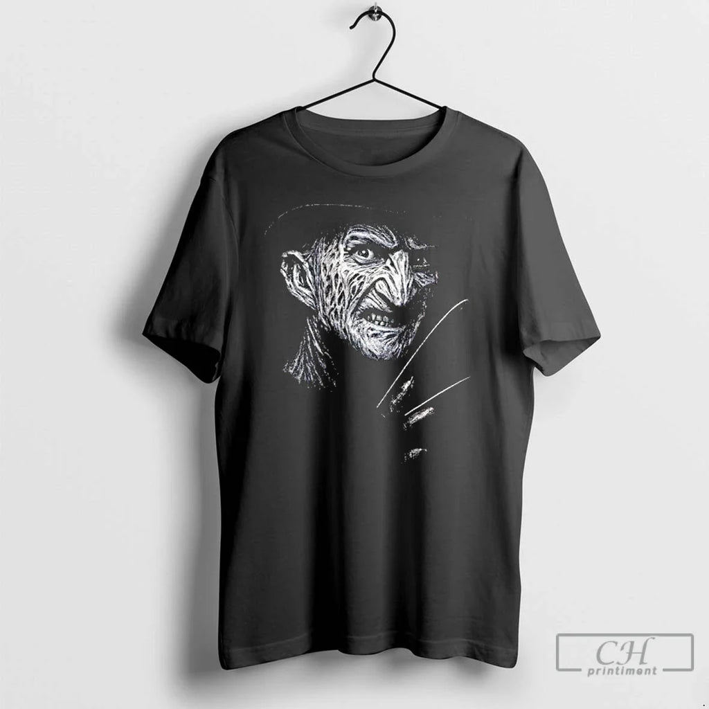 Classic Freddy Krueger Big Face Graphic Halloween - Adult & Kids T-Shirts, Sweatshirts & Hoodies apparel design preview 1