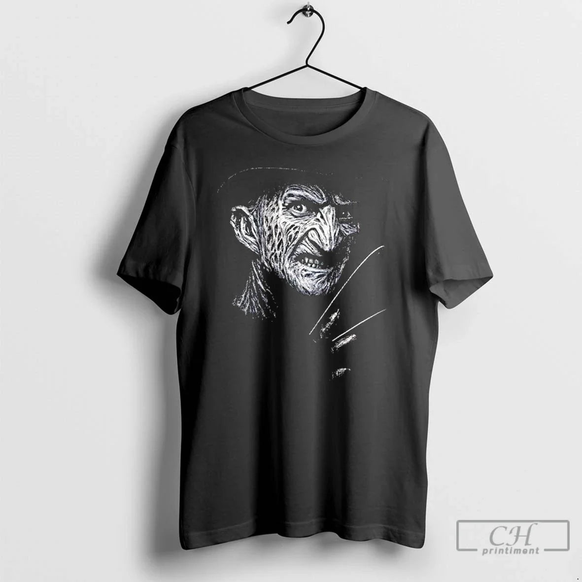 Classic Freddy Krueger Big Face Graphic Halloween - Adult & Kids T-Shirts, Sweatshirts & Hoodies apparel design preview 1