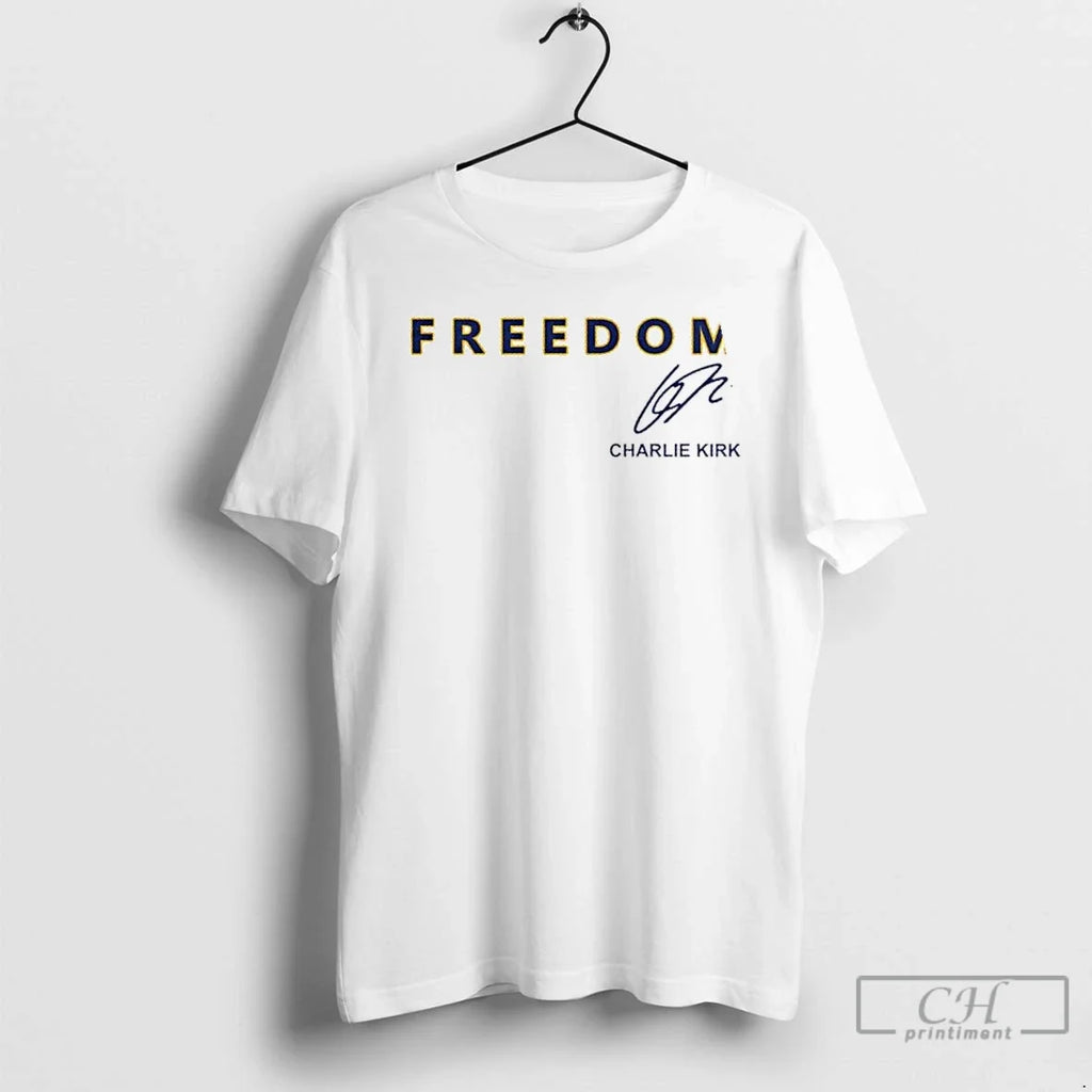 Classic Freedom Charlie Kirk Montana State Signature - Adult & Kids T-Shirts, Sweatshirts & Hoodies apparel design preview 1