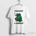 Classic Frog Smoking Croakin And Smokin Cartoon - Adult & Kids T-Shirts, Sweatshirts & Hoodies apparel design preview 1