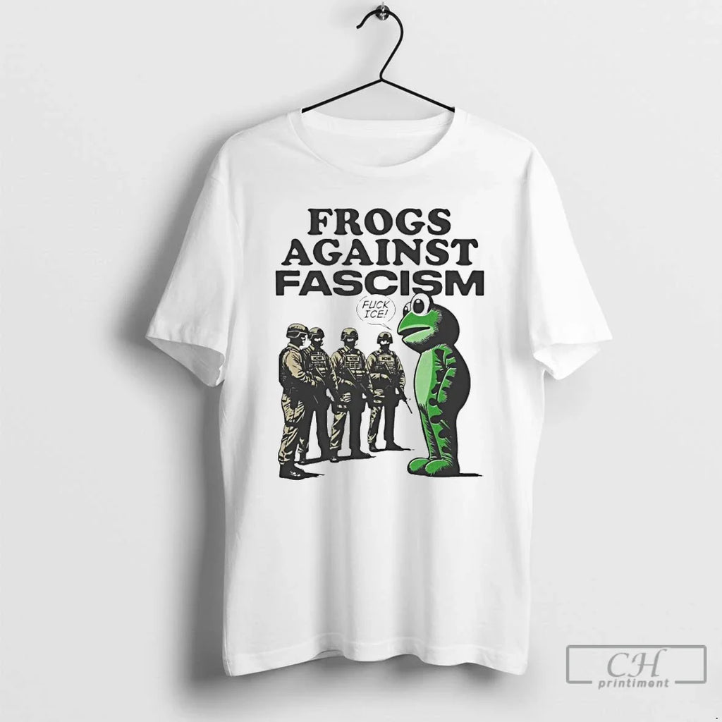 Classic Frogs Against Fascism Fuck Ice - Adult & Kids T-Shirts, Sweatshirts & Hoodies apparel design preview 1