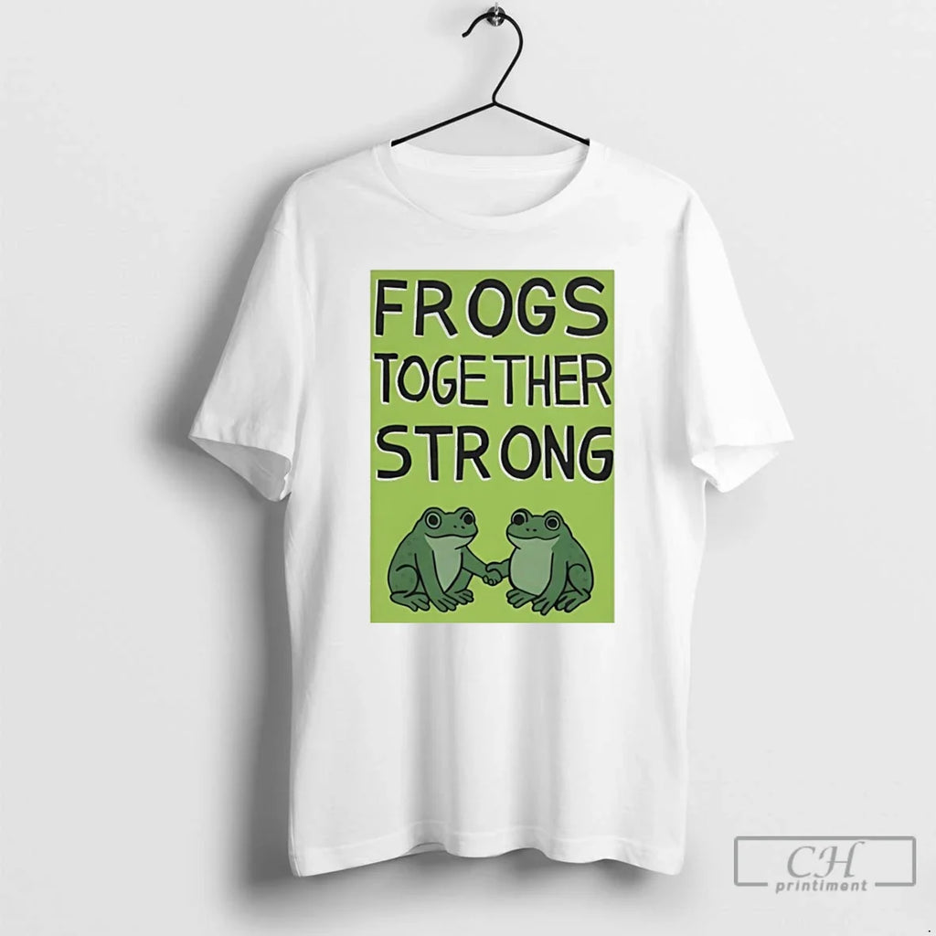 Classic Frogs Together Strong Portland Frog Protest - Adult & Kids T-Shirts, Sweatshirts & Hoodies apparel design preview 1