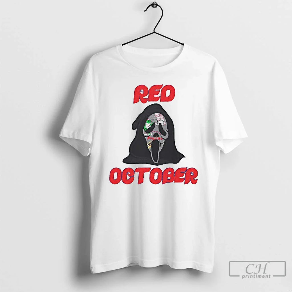 Classic Ghostface Red October Philadelphia Phillies - Adult & Kids T-Shirts, Sweatshirts & Hoodies apparel design preview 1