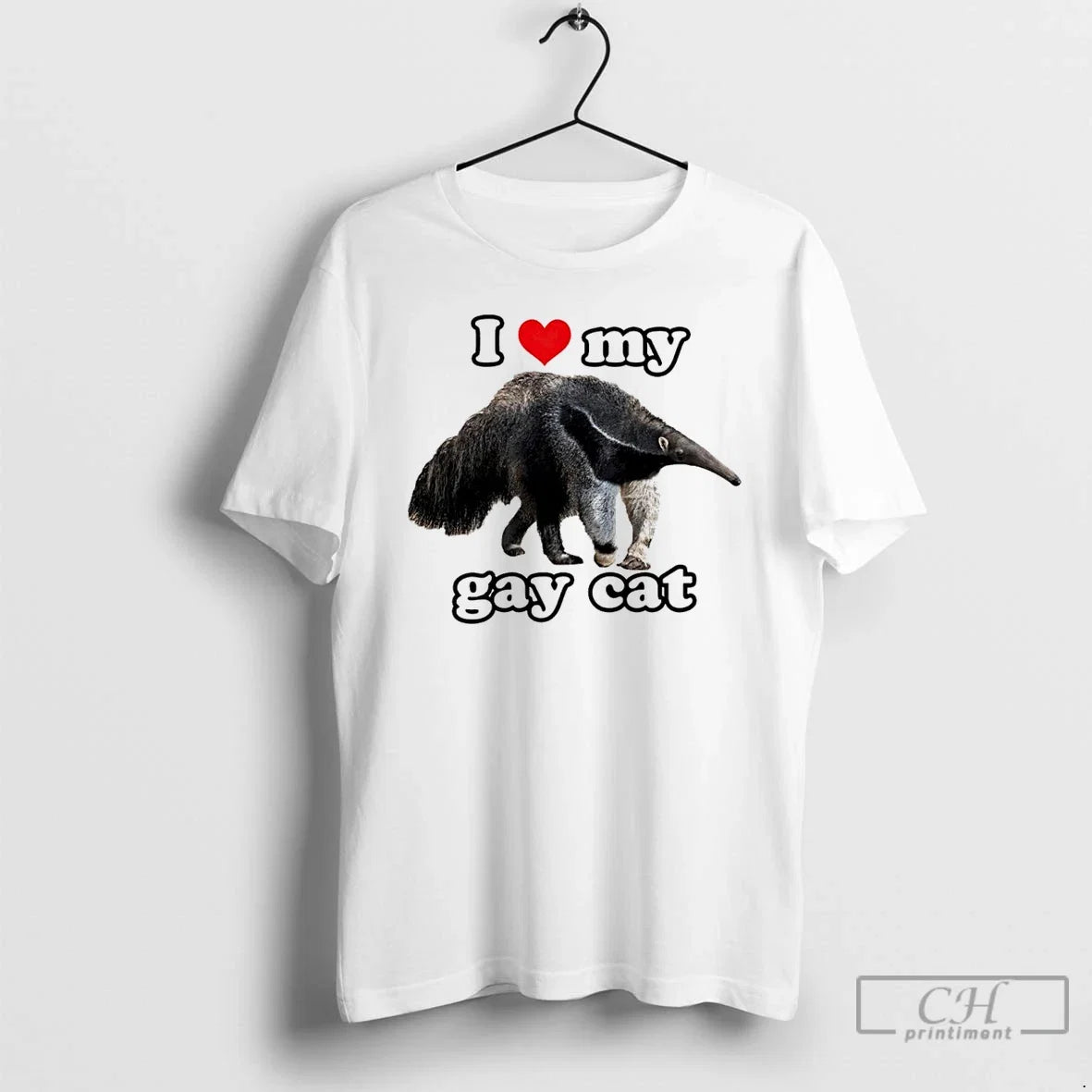 Classic Giant Anteater I Love My Gay Cat - Adult & Kids T-Shirts, Sweatshirts & Hoodies apparel design preview 1