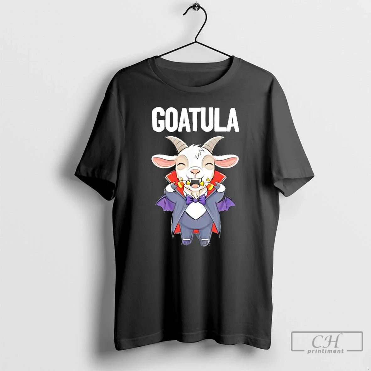 Classic Goatula Funny Vampire Goat Halloween - Adult & Kids T-Shirts, Sweatshirts & Hoodies apparel design preview 1