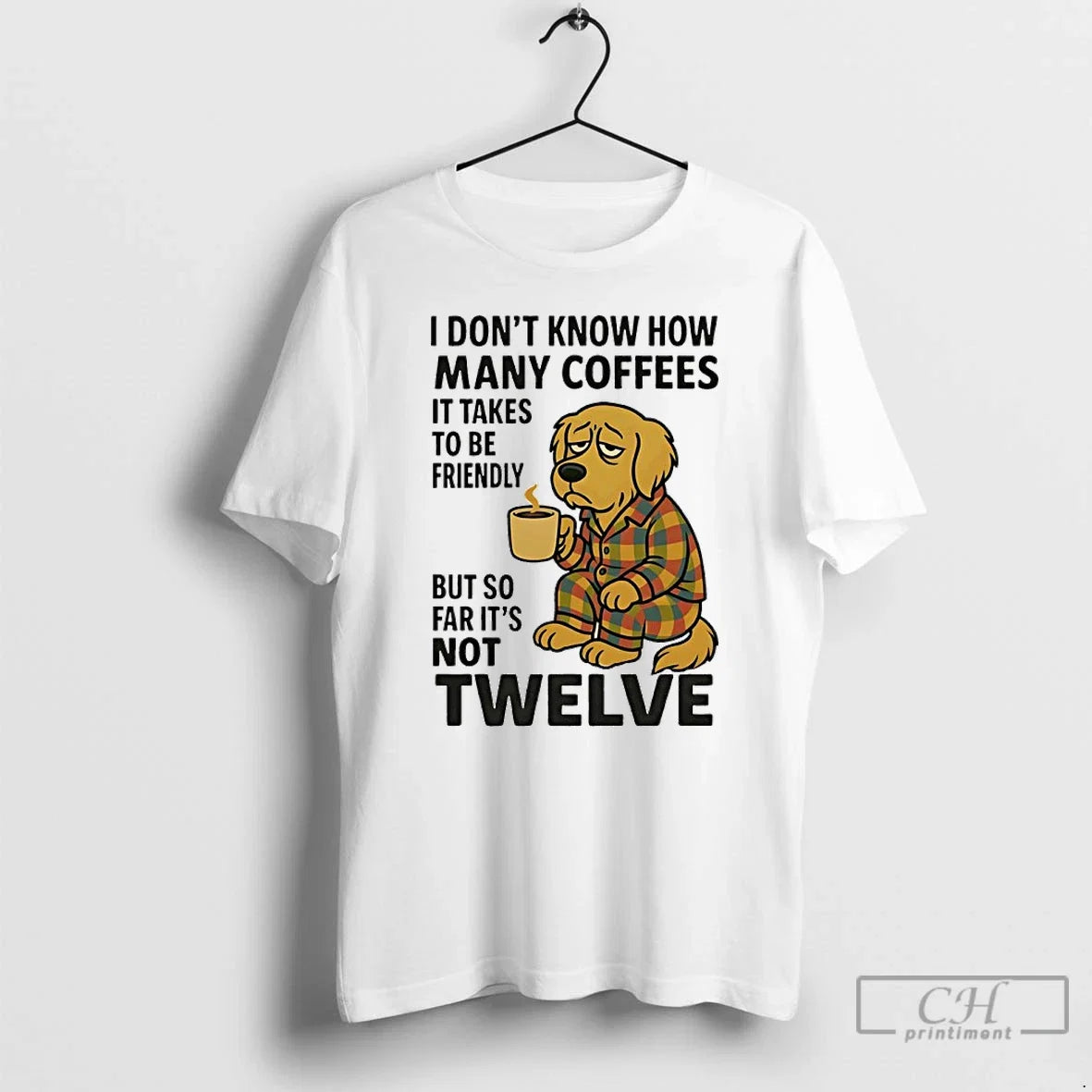 Classic Golden Retriever I Dont Know How Many Coffees - Adult & Kids T-Shirts, Sweatshirts & Hoodies apparel design preview 1