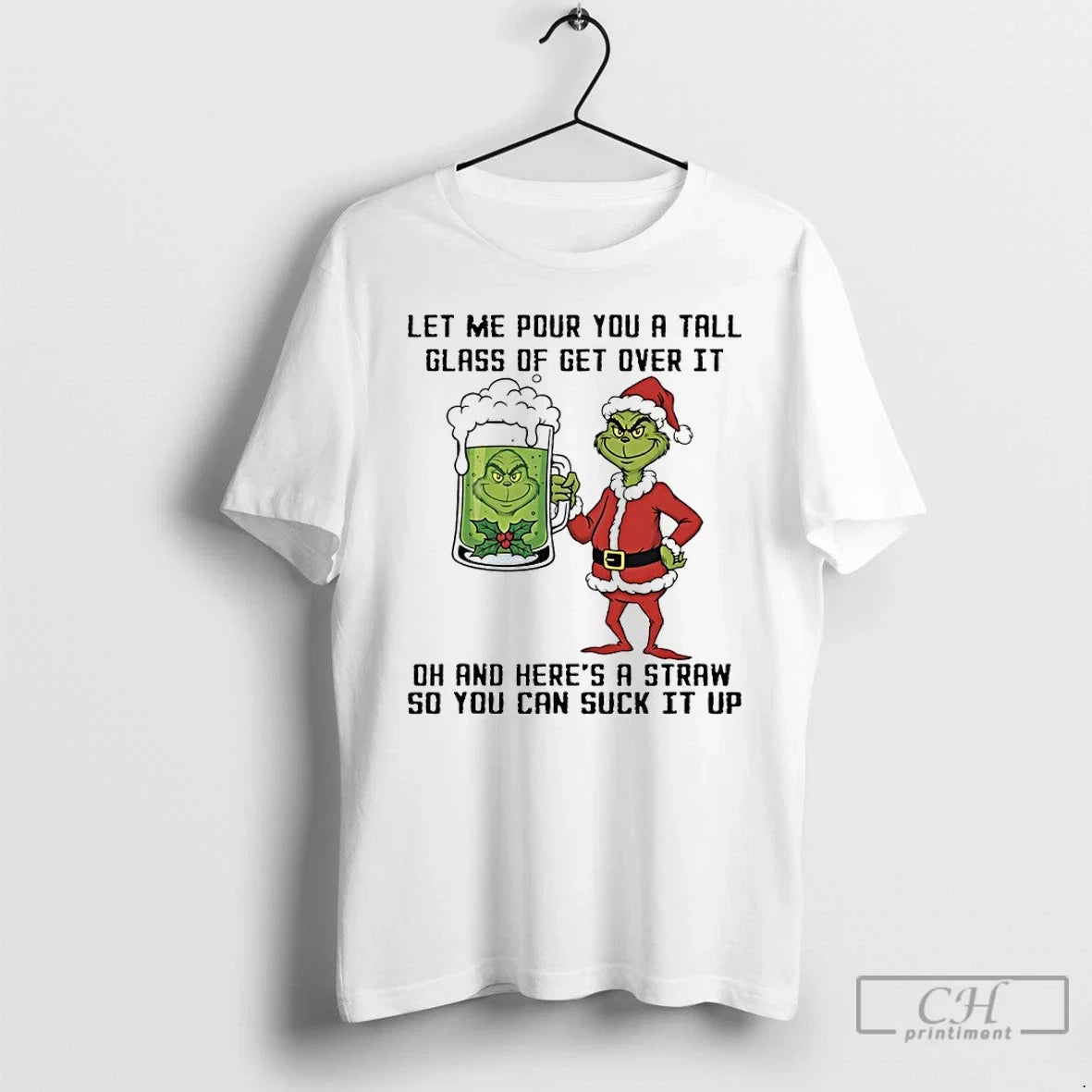Classic Grinch Christmas Let Me Pour You A Tall Glass - Adult & Kids T-Shirts, Sweatshirts & Hoodies apparel design preview 1