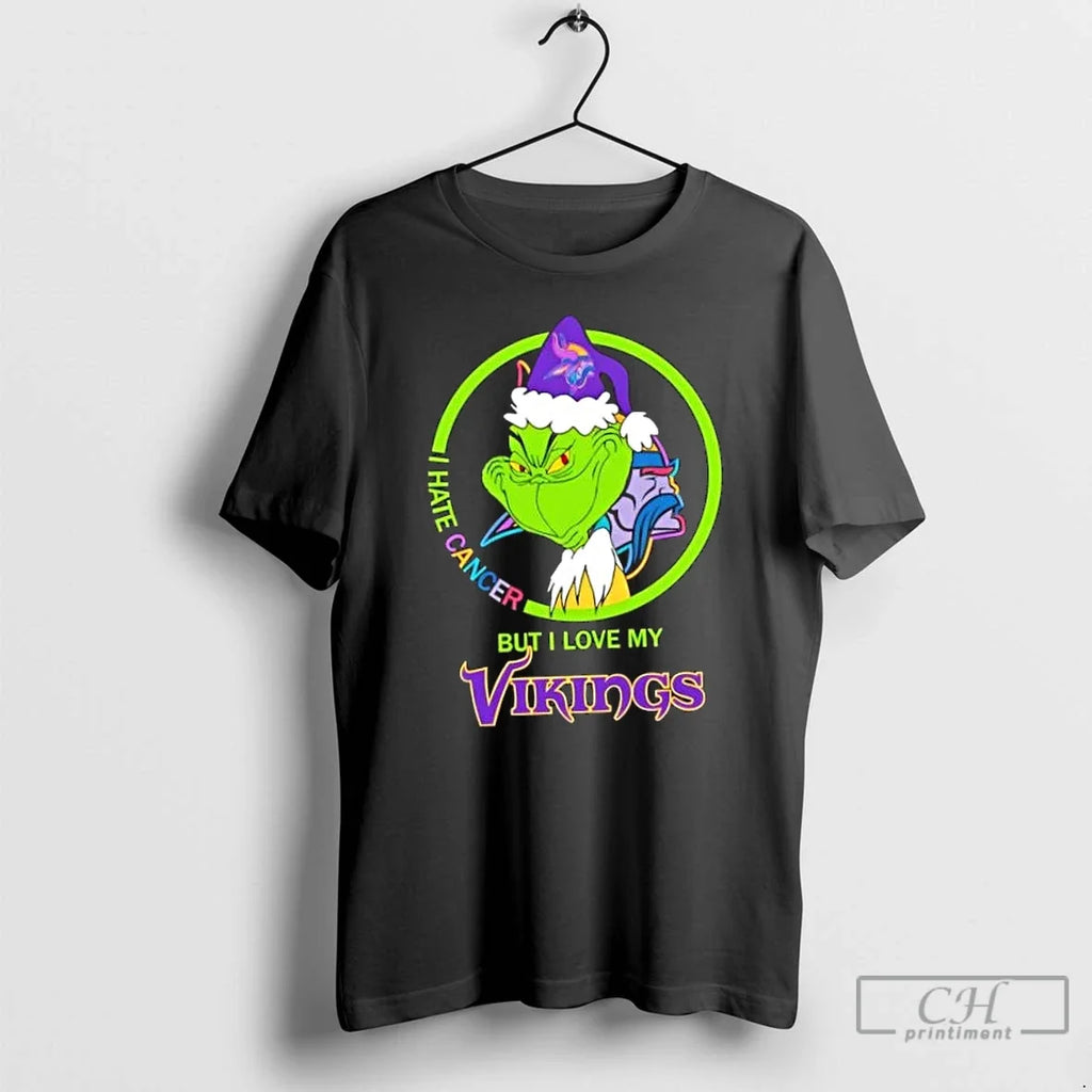Classic Grinch I Hate Cancer But Love My Minnesota - Adult & Kids T-Shirts, Sweatshirts & Hoodies apparel design preview 1