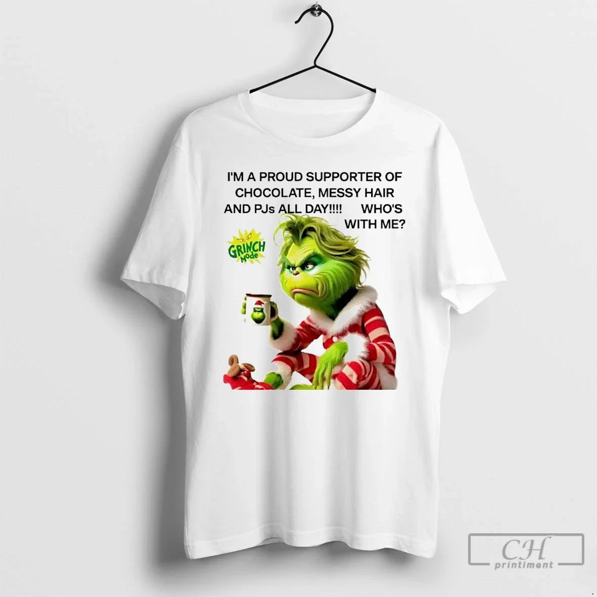 Classic Grinch Im A Proud Supporter Of Chocolate - Adult & Kids T-Shirts, Sweatshirts & Hoodies apparel design preview 1