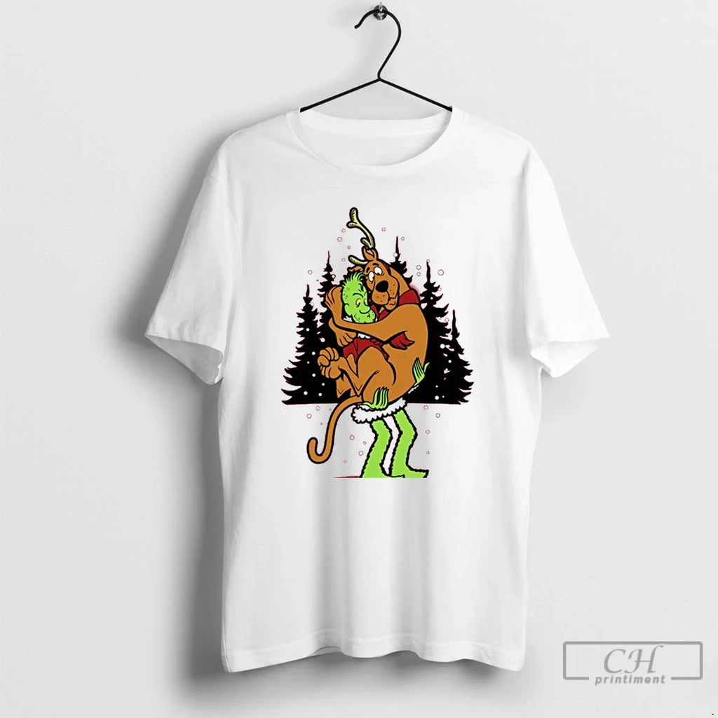 Classic Grinch And Scooby Doo Shaggy Funny Christmas - Adult & Kids T-Shirts, Sweatshirts & Hoodies apparel design preview 1