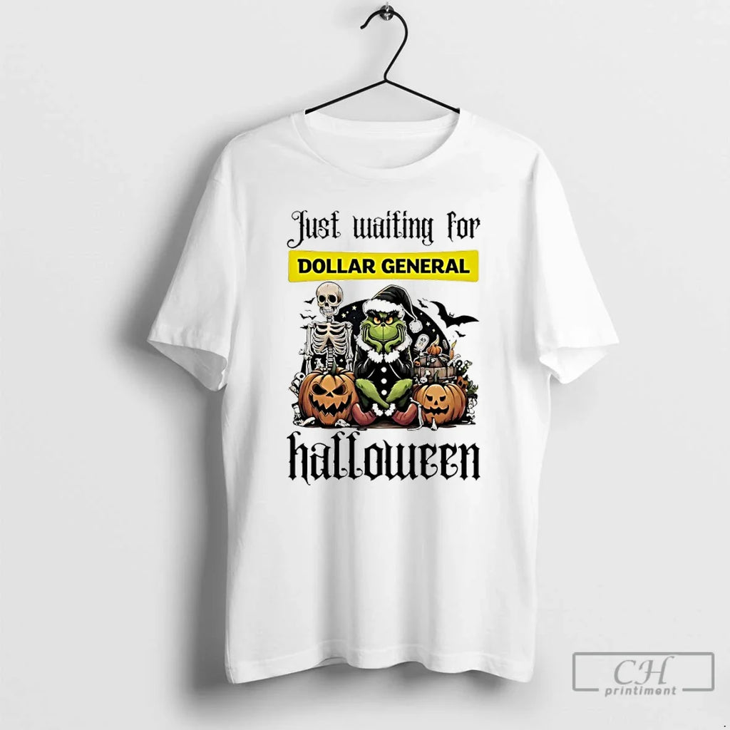 Classic Grinch Just Waiting For Dollar General - Adult & Kids T-Shirts, Sweatshirts & Hoodies apparel design preview 1