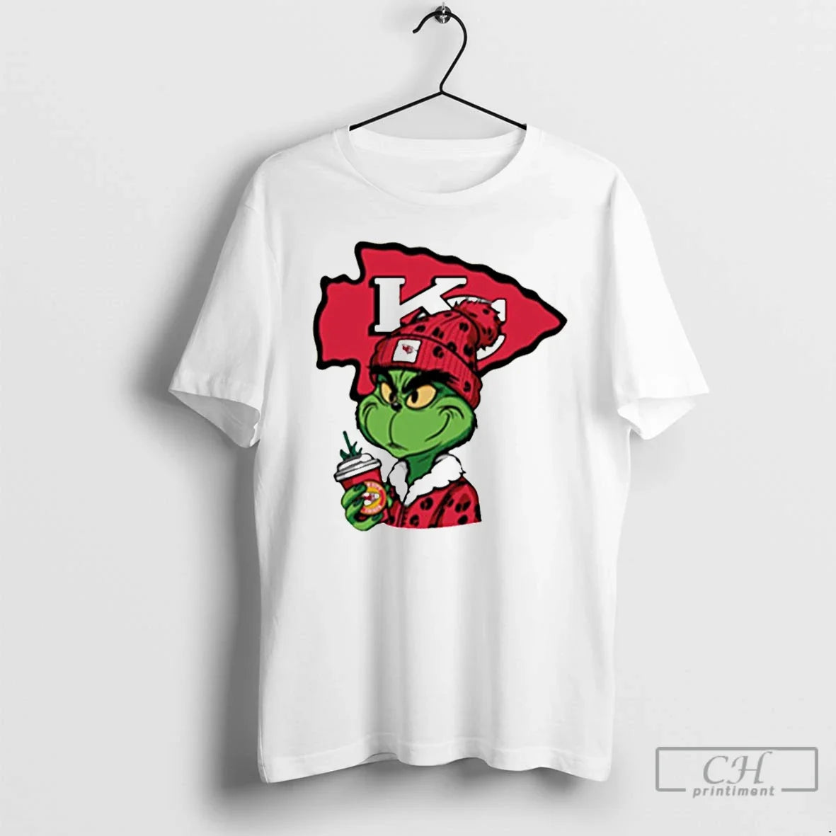 Classic Grinch Leopard Salvageable Kansas City Chiefs - Adult & Kids T-Shirts, Sweatshirts & Hoodies apparel design preview 1
