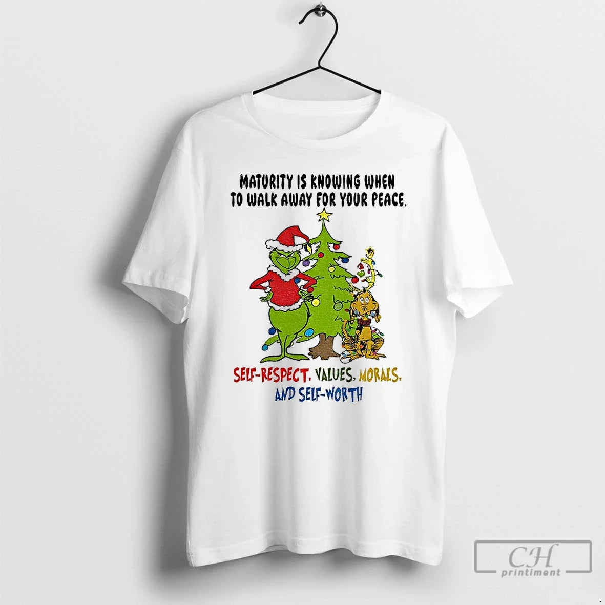 Classic Grinch Maturity Is Knowing When To Walk Away - Adult & Kids T-Shirts, Sweatshirts & Hoodies apparel design preview 1