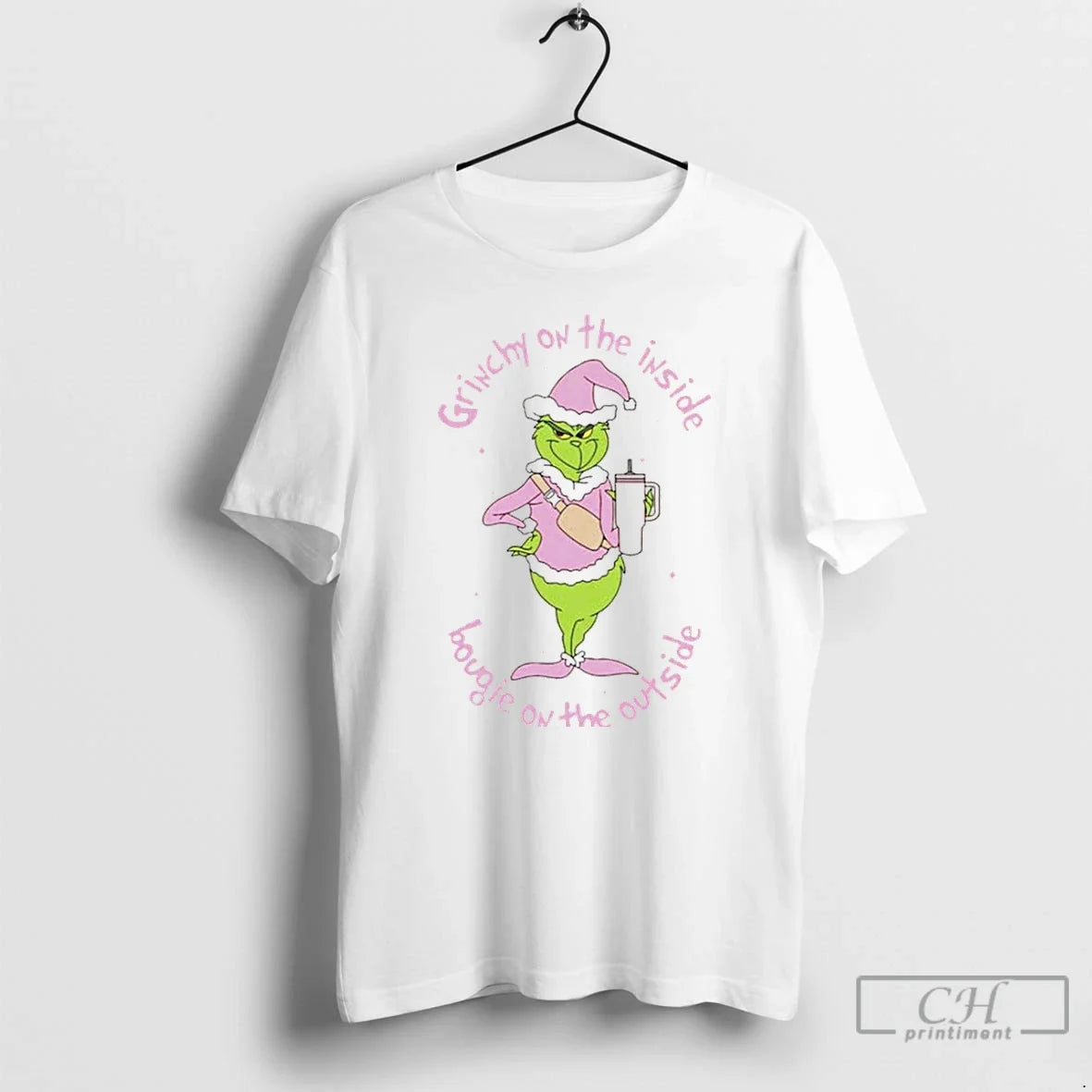 Classic Grinch On The Inside Bougie Outside White - Adult & Kids T-Shirts, Sweatshirts & Hoodies apparel design preview 1