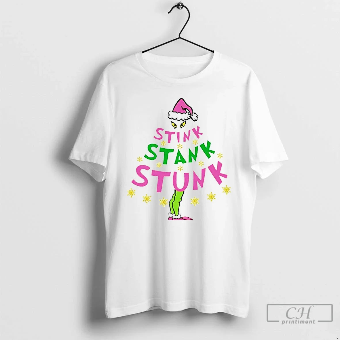 Classic Grinch Stink Stank Stunk Christmas White - Adult & Kids T-Shirts, Sweatshirts & Hoodies apparel design preview 1