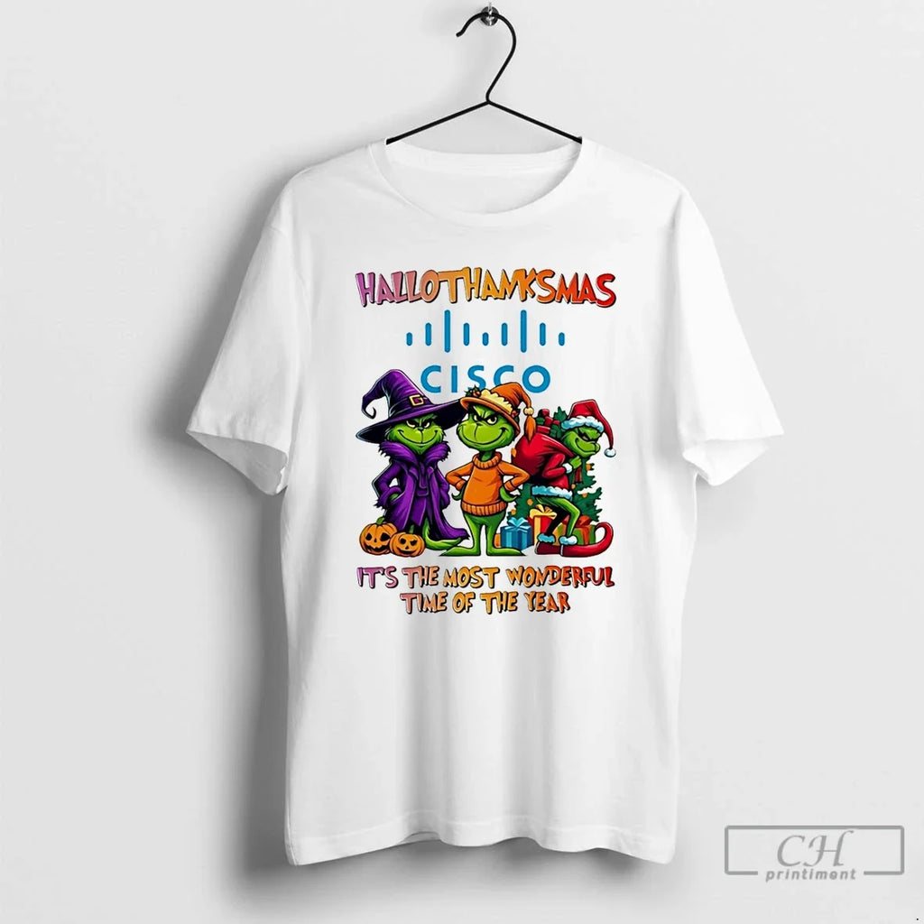 Classic Grinch X Cisco Its The Most Wonderful Time Of - Adult & Kids T-Shirts, Sweatshirts & Hoodies apparel design preview 1
