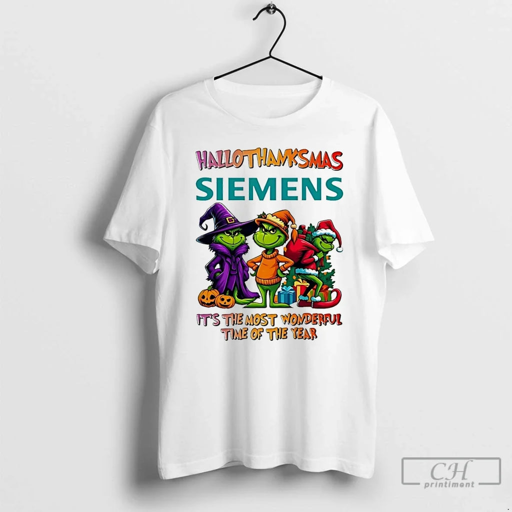 Classic Grinch X Siemens Its The Most Wonderful Time - Adult & Kids T-Shirts, Sweatshirts & Hoodies apparel design preview 1