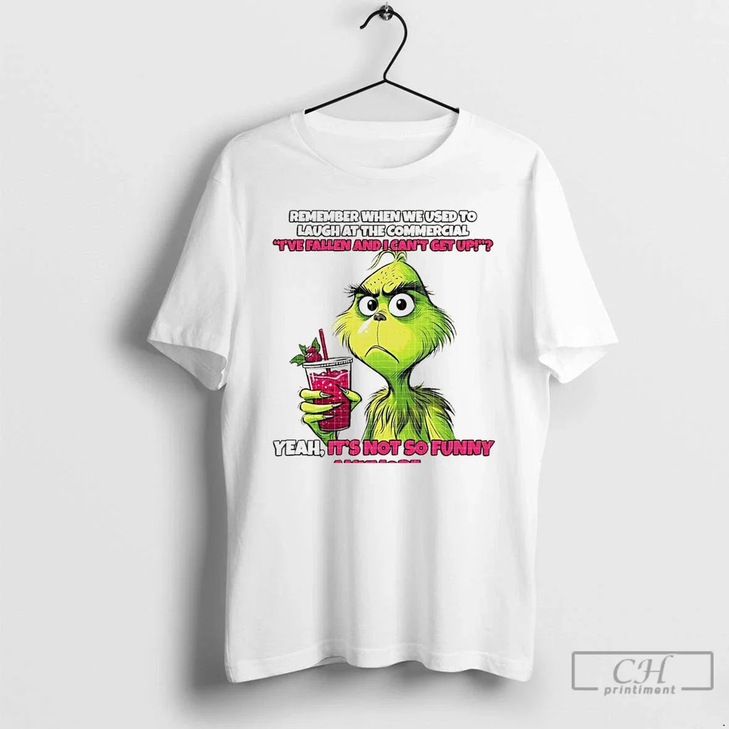 Classic Grinch Yeah Its Not So Funny Anymore White - Adult & Kids T-Shirts, Sweatshirts & Hoodies apparel design preview 1