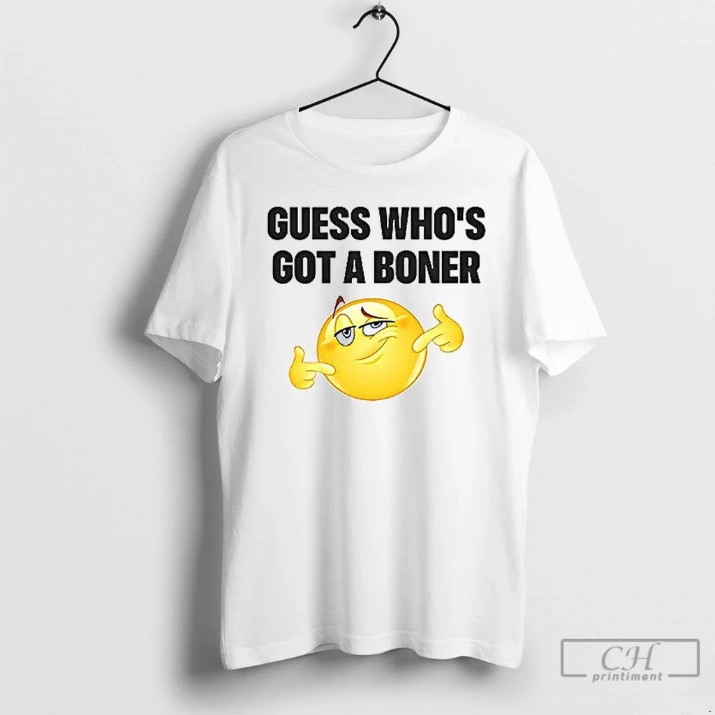 Classic Guess Whos Got A Boner Emoiji T Shirs Sweater - Adult & Kids T-Shirts, Sweatshirts & Hoodies apparel design preview 1