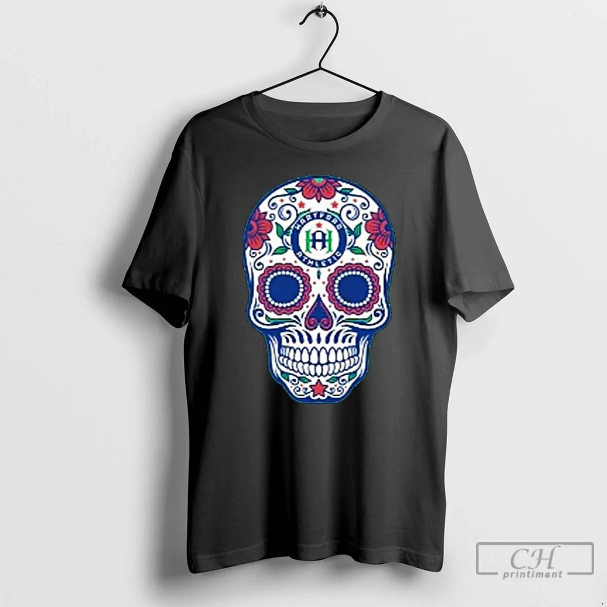 Classic Hartford Heather Kelly Skull Long Sleve - Adult & Kids T-Shirts, Sweatshirts & Hoodies apparel design preview 1