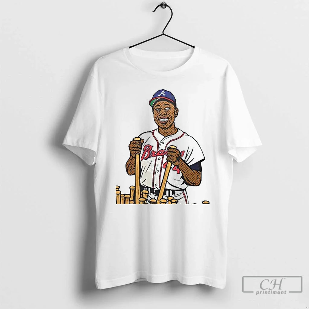 Classic Henry Aaron Milwaukee Braves 2025 Graphic - Adult & Kids T-Shirts, Sweatshirts & Hoodies apparel design preview 1