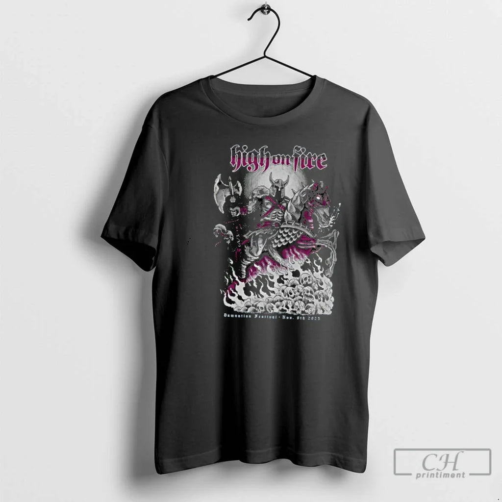 Classic High On Fire November 8 2025 Damnation - Adult & Kids T-Shirts, Sweatshirts & Hoodies apparel design preview 1