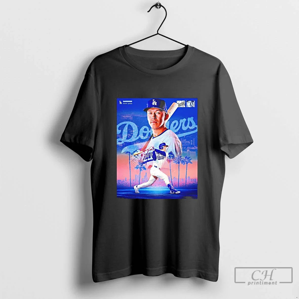 Classic Holy Schnikes Tommy Edman Los Angeles Dodgers - Adult & Kids T-Shirts, Sweatshirts & Hoodies apparel design preview 1