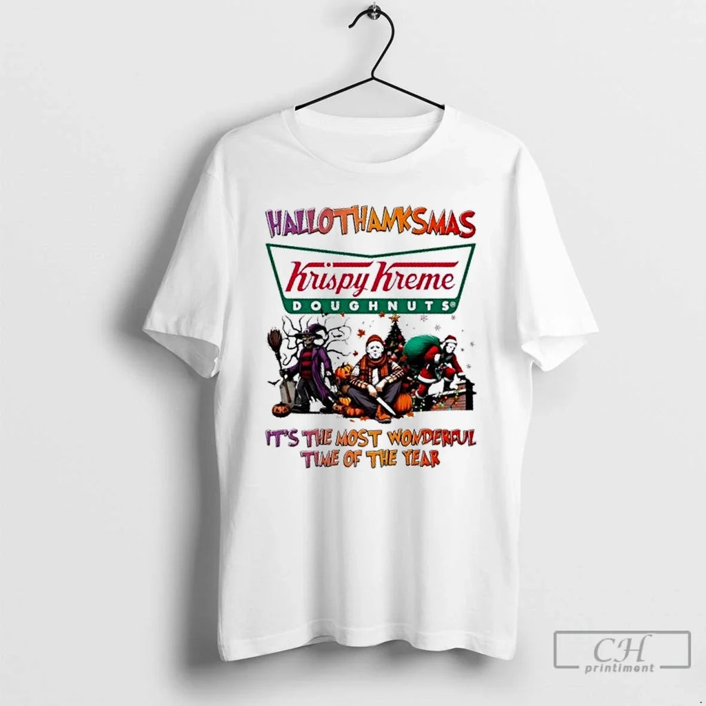 Classic Horror Movies Halloween X Krispy Kreme - Adult & Kids T-Shirts, Sweatshirts & Hoodies apparel design preview 1