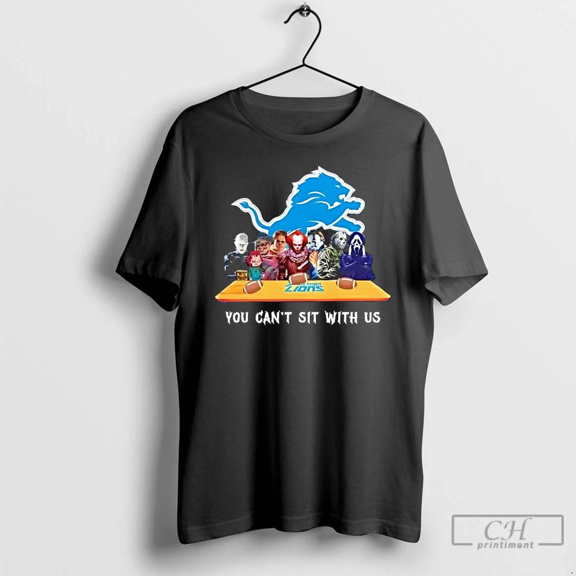 Classic Horror Movies You Cant Sit With Us Detroit - Adult & Kids T-Shirts, Sweatshirts & Hoodies apparel design preview 1