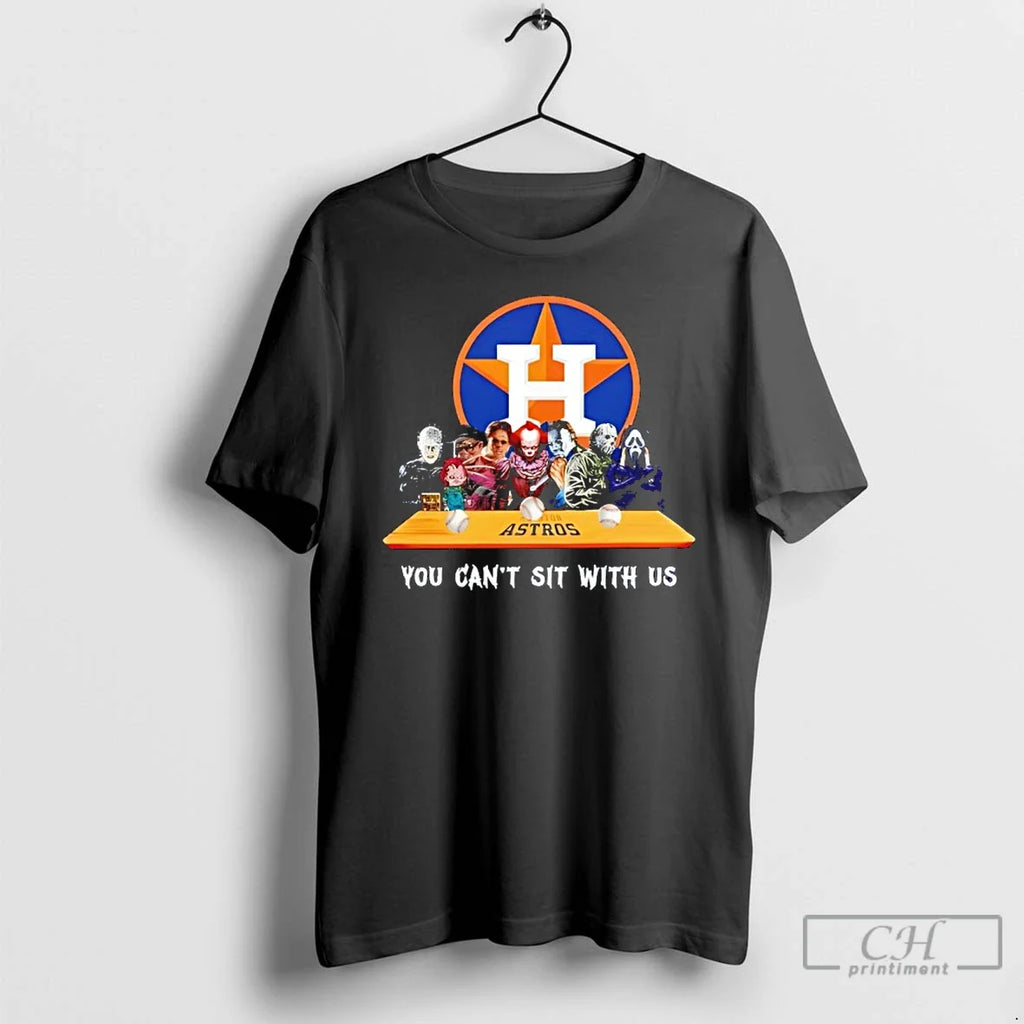 Classic Horror Movie Characters You Cant Sit With Us - Adult & Kids T-Shirts, Sweatshirts & Hoodies apparel design preview 1