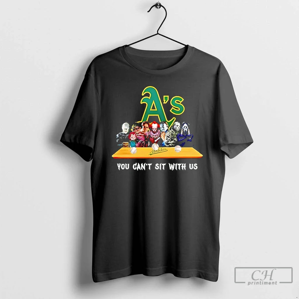 Classic Horror Movie Characters You Cant Sit With Us - Adult & Kids T-Shirts, Sweatshirts & Hoodies apparel design preview 1