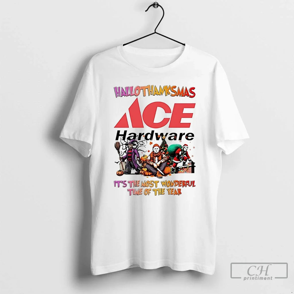 Classic Horror Movies Ace Hardware Hallothanksmas Its - Adult & Kids T-Shirts, Sweatshirts & Hoodies apparel design preview 1