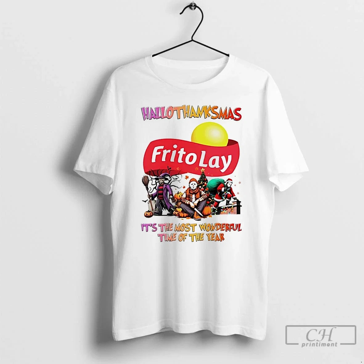 Classic Horror Movies Fritolay Hallothanksmas Its The - Adult & Kids T-Shirts, Sweatshirts & Hoodies apparel design preview 1
