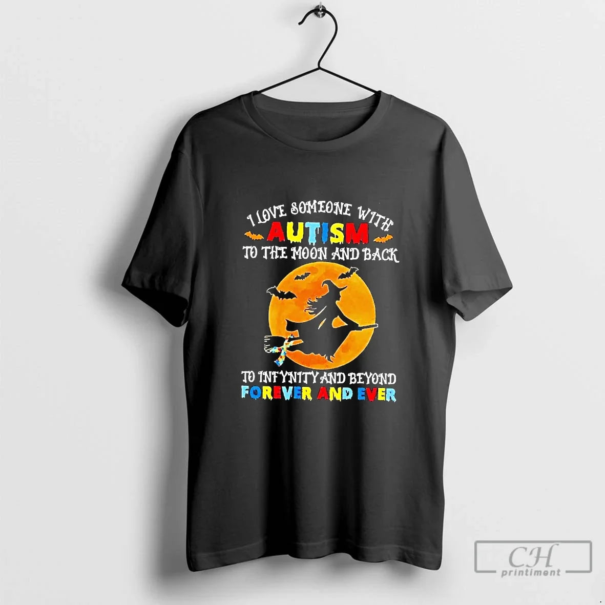 Classic I Love Someone With Autism To The Moon And - Adult & Kids T-Shirts, Sweatshirts & Hoodies apparel design preview 1