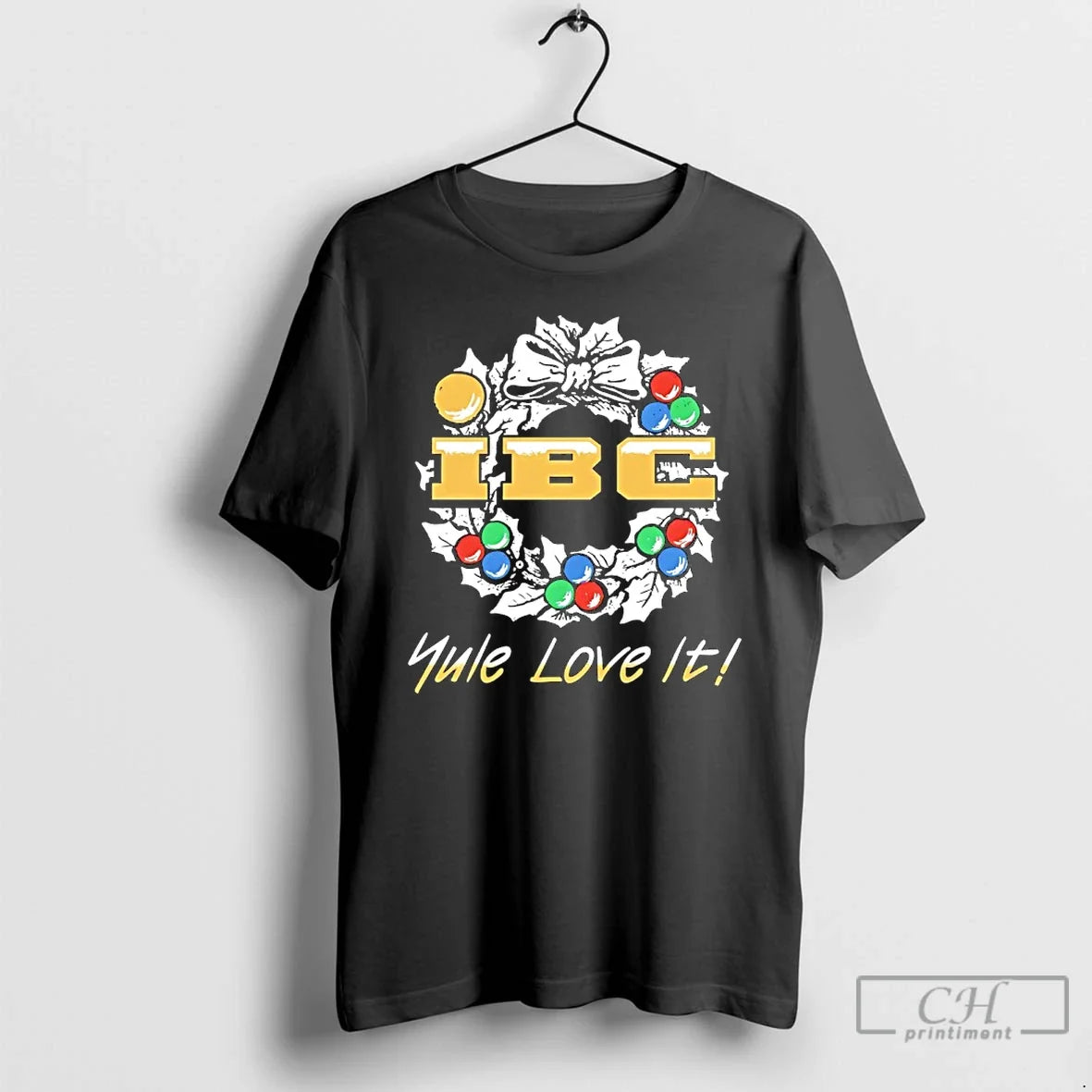 Classic Ibc Yule Love It Christmas Wreath - Adult & Kids T-Shirts, Sweatshirts & Hoodies apparel design preview 1