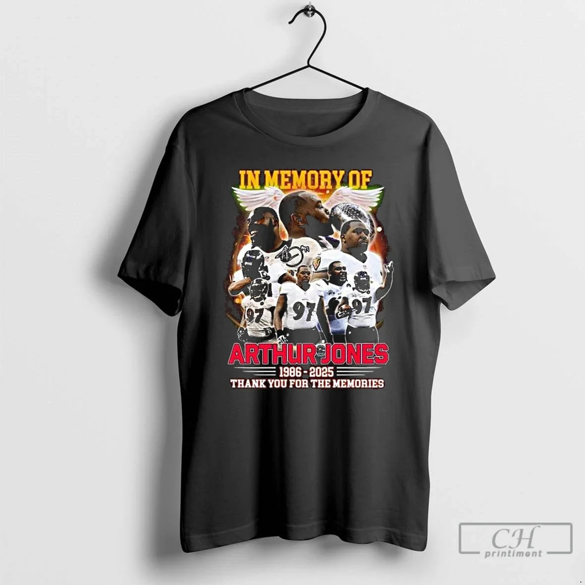 Classic In Memory Of Arthur Jones Baltimore Ravens - Adult & Kids T-Shirts, Sweatshirts & Hoodies apparel design preview 1
