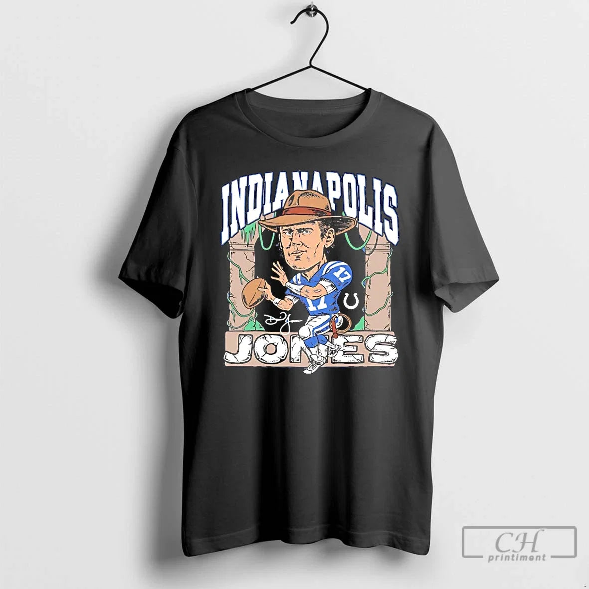 Classic Indianapolis Colts Daniel Jones Caricature - Adult & Kids T-Shirts, Sweatshirts & Hoodies apparel design preview 1