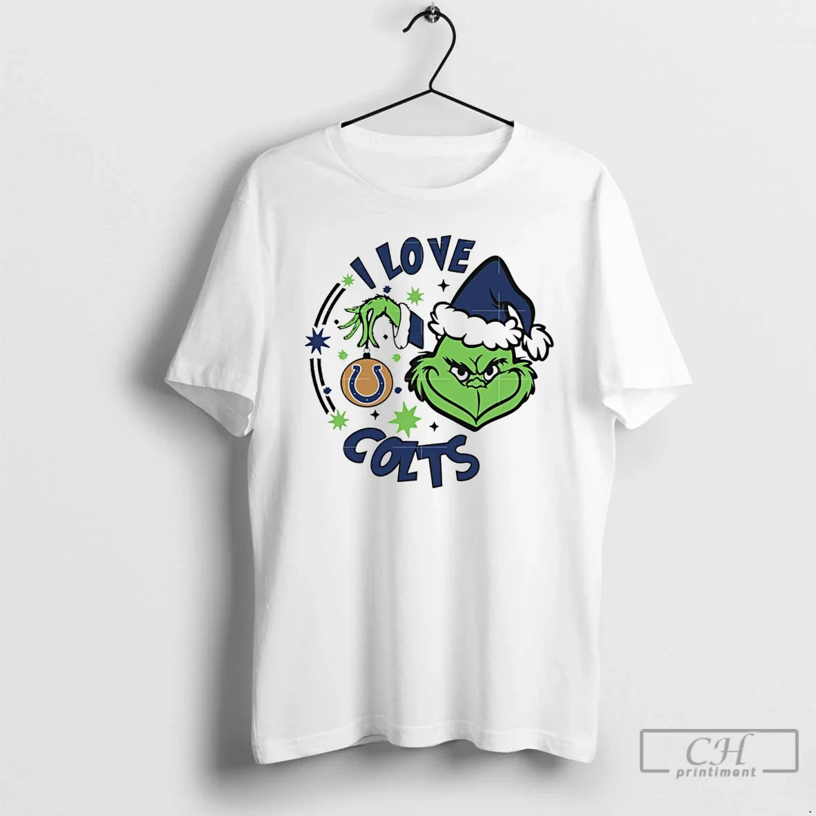 Classic Indianapolis Colts X Santa Grinch I Love - Adult & Kids T-Shirts, Sweatshirts & Hoodies apparel design preview 1