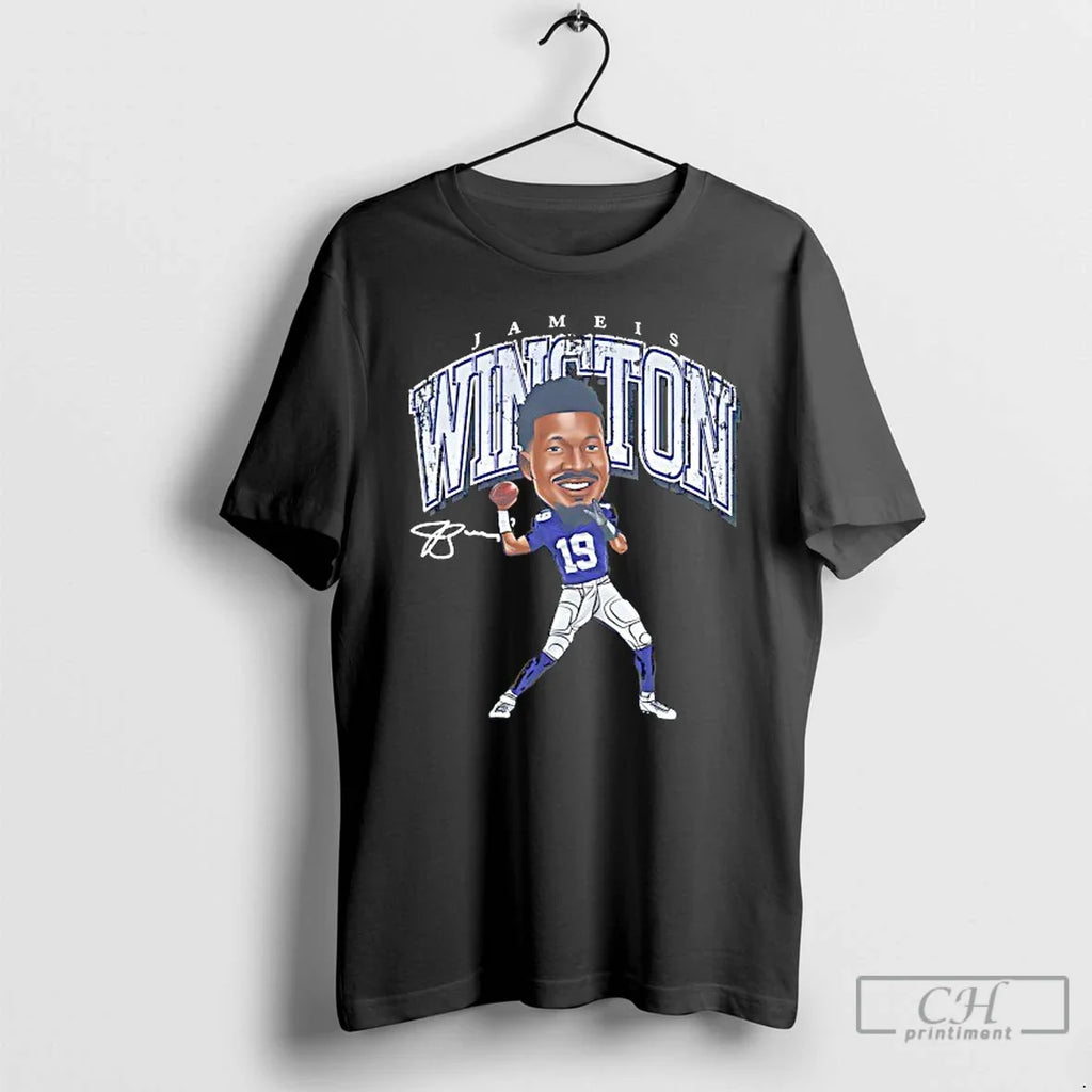 Classic Jameis Winston New York Giants Football - Adult & Kids T-Shirts, Sweatshirts & Hoodies apparel design preview 1