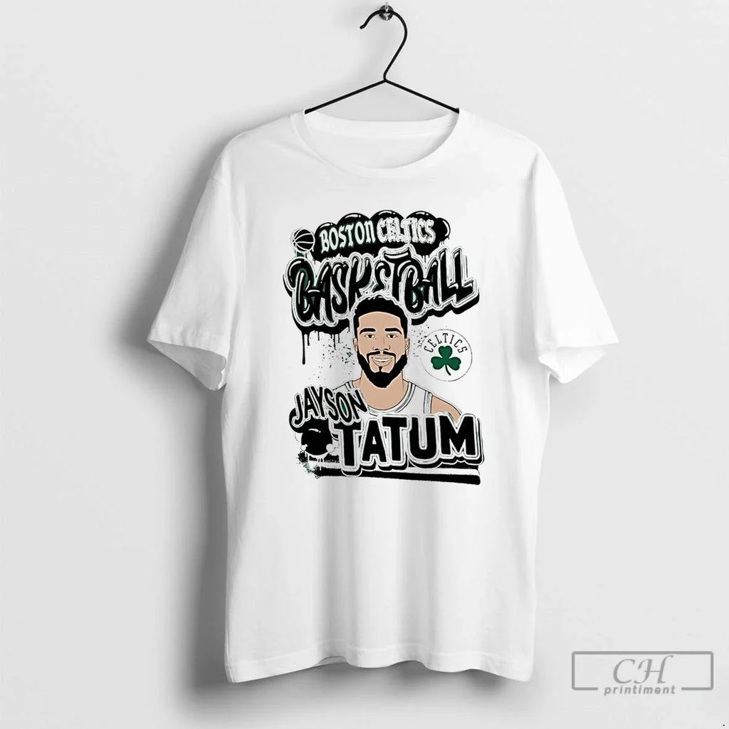 Classic Jayson Tatum Boston Celtics Baller Cartoon - Adult & Kids T-Shirts, Sweatshirts & Hoodies apparel design preview 1