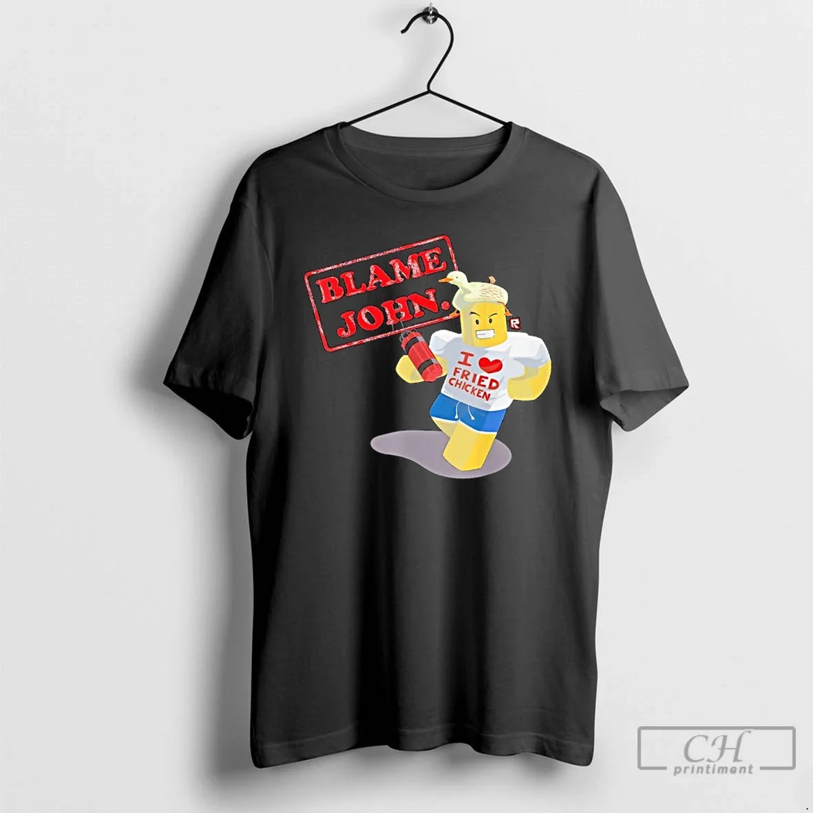 Classic John Shedletsky I Love Fried Chicken Meme - Adult & Kids T-Shirts, Sweatshirts & Hoodies apparel design preview 1
