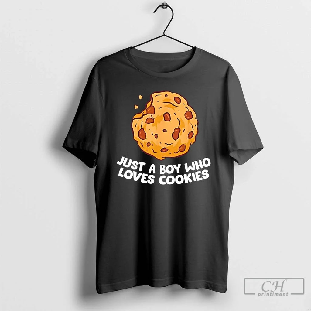 Classic Just A Boy Who Loves Cookies - Adult & Kids T-Shirts, Sweatshirts & Hoodies apparel design preview 1