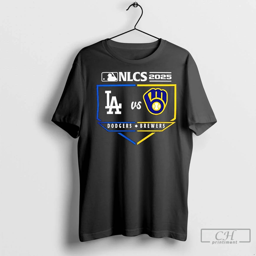 Classic La Dodgers Vs Milwaukee Brewers 2025 Nlcs - Adult & Kids T-Shirts, Sweatshirts & Hoodies apparel design preview 1