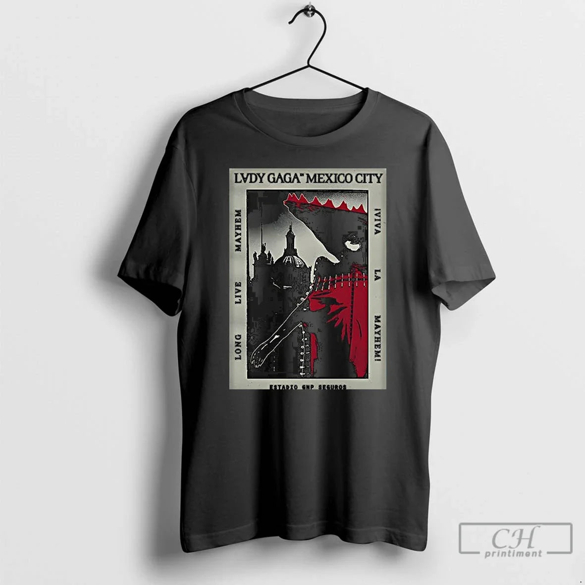 Classic Lady Gaga Black Cdmx - Adult & Kids T-Shirts, Sweatshirts & Hoodies apparel design preview 1