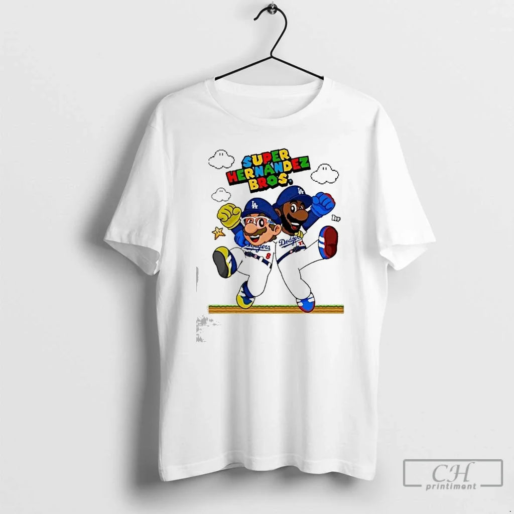 Classic Lets Go Dodgers Super Hernandez Bros New - Adult & Kids T-Shirts, Sweatshirts & Hoodies apparel design preview 1