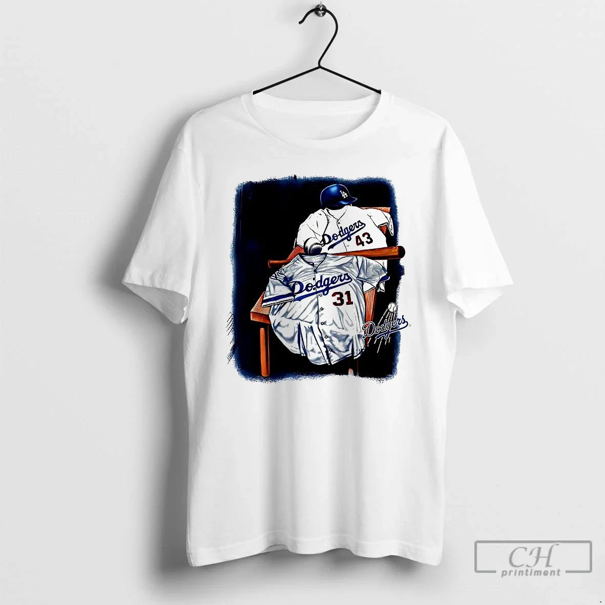Classic Los Angeles Dodgers Jersey Number 31 43 - Adult & Kids T-Shirts, Sweatshirts & Hoodies apparel design preview 1