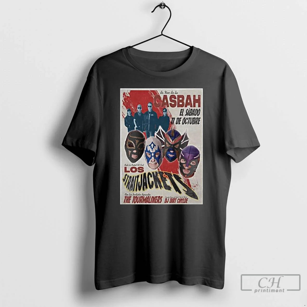 Classic Los Straitjackets With The Tourmaliners - Adult & Kids T-Shirts, Sweatshirts & Hoodies apparel design preview 1