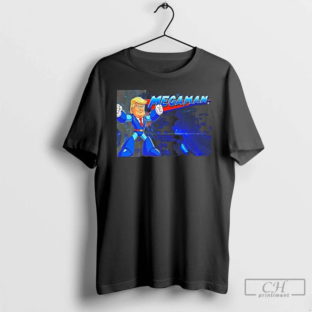 Classic Mega Man Trump Game - Adult & Kids T-Shirts, Sweatshirts & Hoodies apparel design preview 1