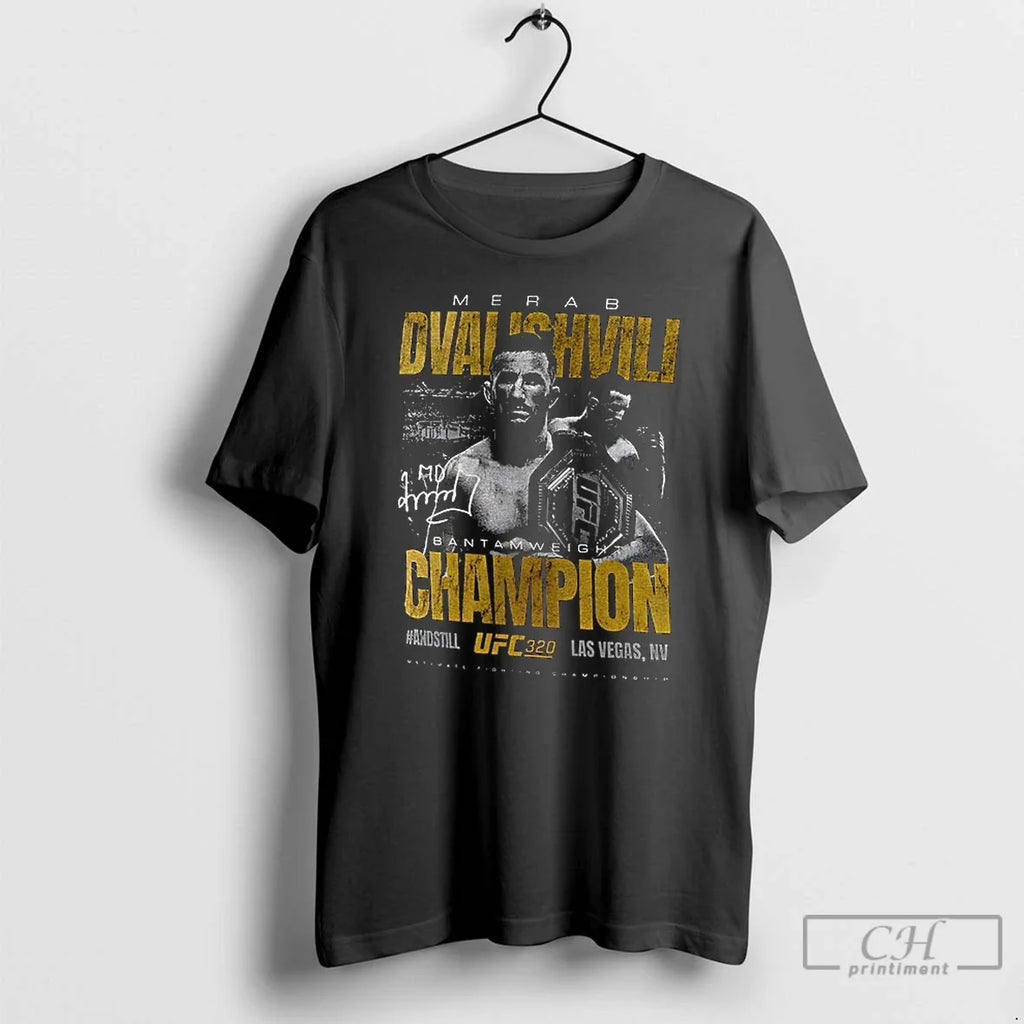 Classic Merab Dvalishvili Ufc 320 Bantamweight - Adult & Kids T-Shirts, Sweatshirts & Hoodies apparel design preview 1