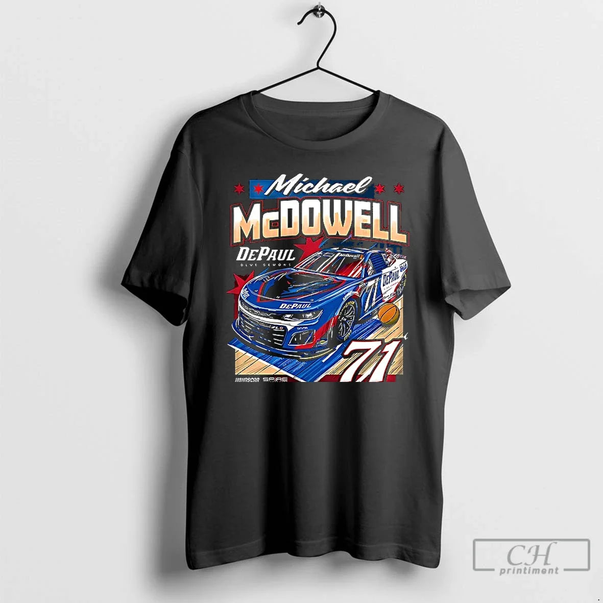 Classic Michael Mcdowell Depaul University Racing - Adult & Kids T-Shirts, Sweatshirts & Hoodies apparel design preview 1